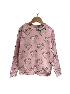 CAROLINE BOSMANS pink “peace maker” lightweight sweatshirt - size 8 (fits 6)